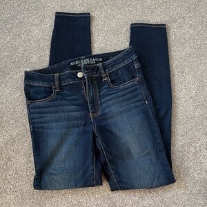 American Eagle Outfitters Dark Blue High Rise Jeggings